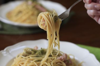 ふきのとうとベーコンのパスタ